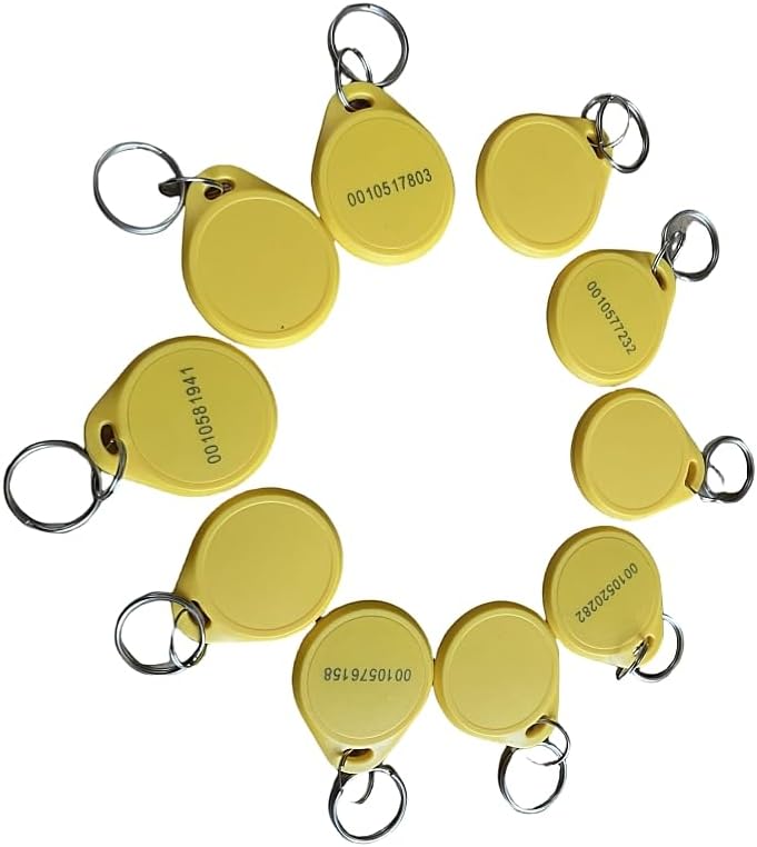 YARONGTECH Dual Frequency RFID Key Fob 125Khz EM4100 and 13.56Mhz 1K Chip (Pack of 10) (Yellow) - Image 2